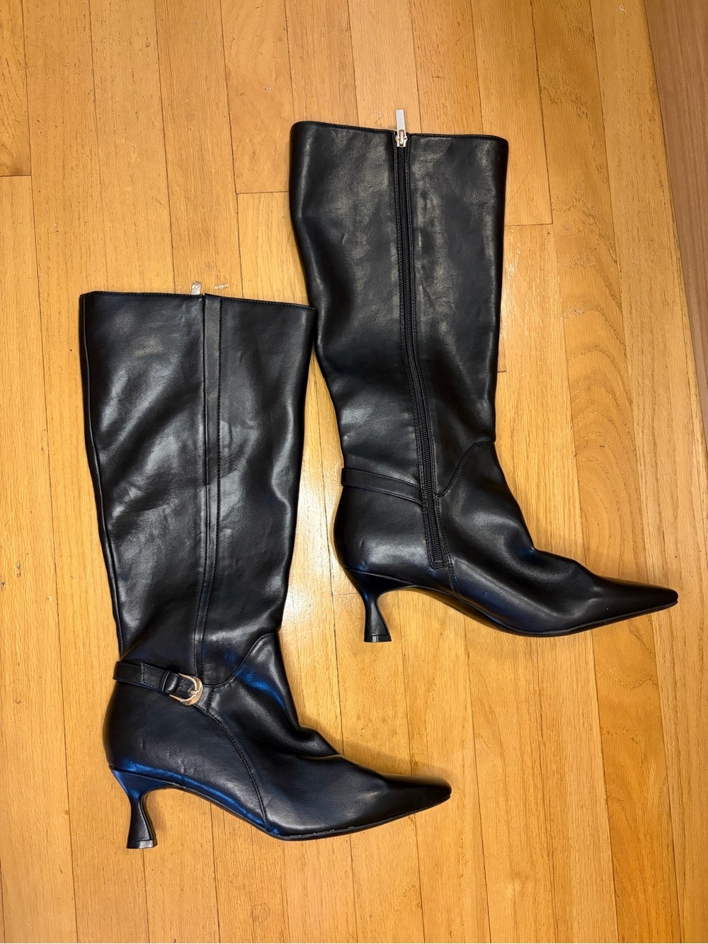 Naturalizer Earths Black Knee High Heeled Boots - Size 9.5